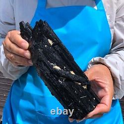 2pieces 5.45 LB Natural Black Tourmaline Crystal Rough Mineral Specimen 1701