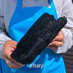 2pieces 5.45 LB Natural Black Tourmaline Crystal Rough Mineral Specimen 1701