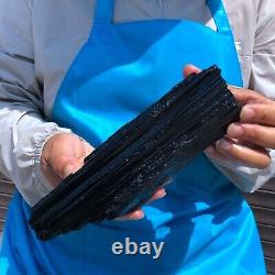 2pieces 5.45 LB Natural Black Tourmaline Crystal Rough Mineral Specimen 1701