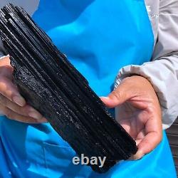 2pieces 5.45 LB Natural Black Tourmaline Crystal Rough Mineral Specimen 1701