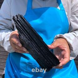 2pieces 5.45 LB Natural Black Tourmaline Crystal Rough Mineral Specimen 1701