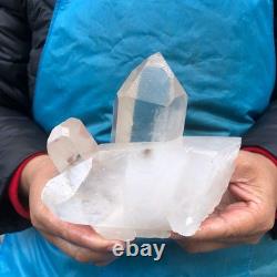 2pieces 5.52LB Natural Clear Quartz Cluster Crystal Mineral Heals Specimen 2975