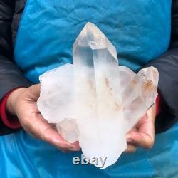 2pieces 5.52LB Natural Clear Quartz Cluster Crystal Mineral Heals Specimen 2975