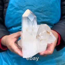 2pieces 5.52LB Natural Clear Quartz Cluster Crystal Mineral Heals Specimen 2975