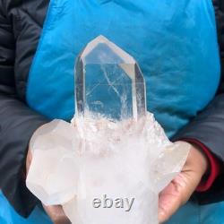2pieces 5.52LB Natural Clear Quartz Cluster Crystal Mineral Heals Specimen 2975