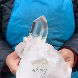2pieces 5.52LB Natural Clear Quartz Cluster Crystal Mineral Heals Specimen 2975