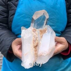 2pieces 5.52LB Natural Clear Quartz Cluster Crystal Mineral Heals Specimen 2975