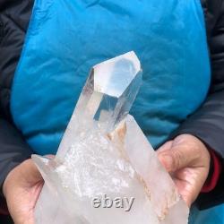 2pieces 5.52LB Natural Clear Quartz Cluster Crystal Mineral Heals Specimen 2975
