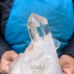 2pieces 5.52LB Natural Clear Quartz Cluster Crystal Mineral Heals Specimen 2975