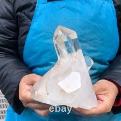 2pieces 5.52LB Natural Clear Quartz Cluster Crystal Mineral Heals Specimen 2975