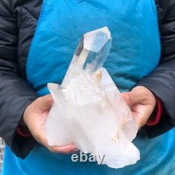 2pieces 5.52LB Natural Clear Quartz Cluster Crystal Mineral Heals Specimen 2975