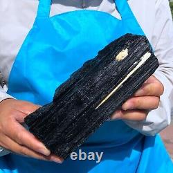 2pieces 7.06 LB Natural Black Tourmaline Crystal Rough Mineral Specimen 1714