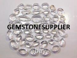 3000. Ct Natural Clear Crystal Quartz Cabochon Gemstone Wholesale Lot 77 Pieces