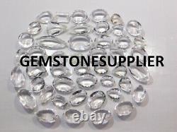 3000. Ct Natural Clear Crystal Quartz Cabochon Gemstone Wholesale Lot 77 Pieces