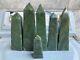 3000 Grams Rare Nephrite Jade Obelisk Towers Points Healing Crystal 06 Pieces