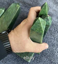 3000 grams Rare Nephrite Jade Obelisk Towers points Healing crystal 06 pieces