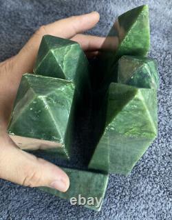 3000 grams Rare Nephrite Jade Obelisk Towers points Healing crystal 06 pieces