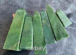 3000 grams Rare Nephrite Jade Obelisk Towers points Healing crystal 06 pieces