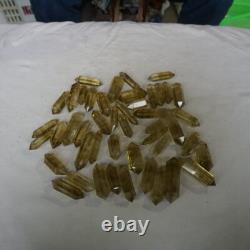 30 Pieces 2.2LB Natural Rainbow Citrine Quartz Crystal Double Point Wand Healing