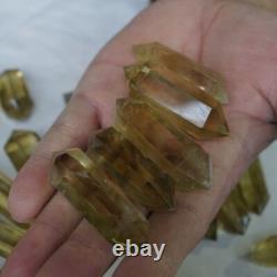 30 Pieces 2.2LB Natural Rainbow Citrine Quartz Crystal Double Point Wand Healing