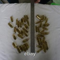 30 Pieces 2.2LB Natural Rainbow Citrine Quartz Crystal Double Point Wand Healing