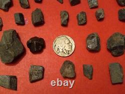 30+ STAUROLITE FAIRY STONE Crossrocks mineral crystal arms pieces Cross Rock LOT