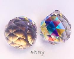 30mm Asfour Crystal, Clear AB, Crystal Sun Catcher, Crystal Ball Prisms 1 Hole