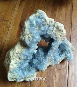 3143g Natural Beautiful Blue Celestite Crystal Geode Specimen, Display Piece