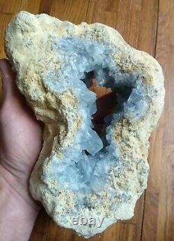 3143g Natural Beautiful Blue Celestite Crystal Geode Specimen, Display Piece