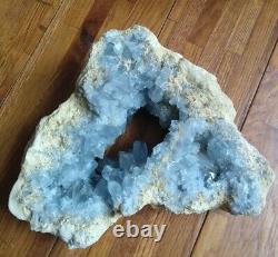 3143g Natural Beautiful Blue Celestite Crystal Geode Specimen, Display Piece