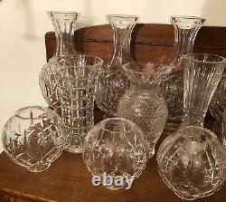 31 OSS Vintage Waterford Crystal Lamp Bodies + Parts/Pieces/Crystals See All Pic