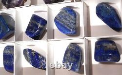33 piece Black Tourmaline Schorl Erongo Lapis Lazuli Tumbles Purple Fluorite