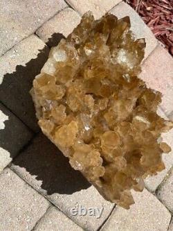 35 lb Natural Citrine Crystal Cluster Museum Crystal, Collectors Piece RARE