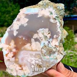 362g natural beautiful agate crystal piece rough stone specimen maintenance
