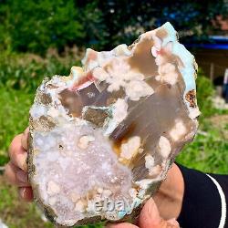 362g natural beautiful agate crystal piece rough stone specimen maintenance