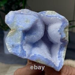 373G Natural Blue striped agate Crystal Chunks piece form Mineral Specimens