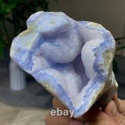 373G Natural Blue striped agate Crystal Chunks piece form Mineral Specimens