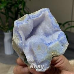 373G Natural Blue striped agate Crystal Chunks piece form Mineral Specimens