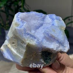 373G Natural Blue striped agate Crystal Chunks piece form Mineral Specimens