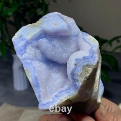 373G Natural Blue striped agate Crystal Chunks piece form Mineral Specimens