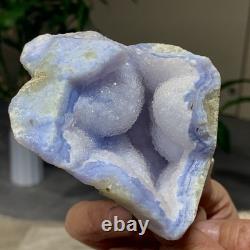 373G Natural Blue striped agate Crystal Chunks piece form Mineral Specimens