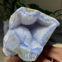 373G Natural Blue striped agate Crystal Chunks piece form Mineral Specimens
