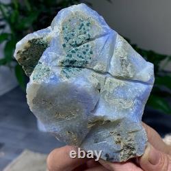 373G Natural Blue striped agate Crystal Chunks piece form Mineral Specimens