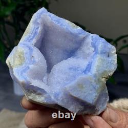 373G Natural Blue striped agate Crystal Chunks piece form Mineral Specimens