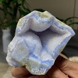 373G Natural Blue striped agate Crystal Chunks piece form Mineral Specimens