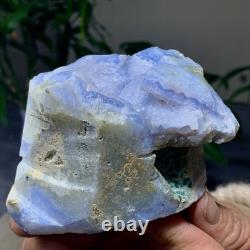 373G Natural Blue striped agate Crystal Chunks piece form Mineral Specimens