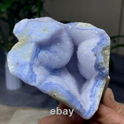 373G Natural Blue striped agate Crystal Chunks piece form Mineral Specimens