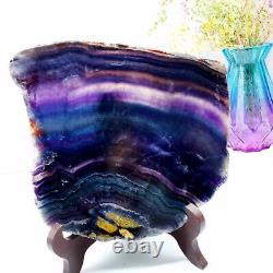 3.65LB Natural Rainbow Fluorite Crystal Quartz Piece Healing Specimen Stone