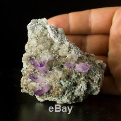 3.6 Matrix Piece Vivid Purple AMETHYST Sharp Gemmy Crystals Veracruz for sale