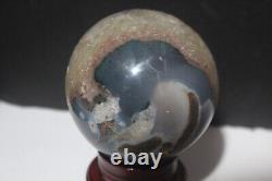 3.75 Large Amethyst Sphere Brazilian Amethyst Geode SHOW PIECE with STAND